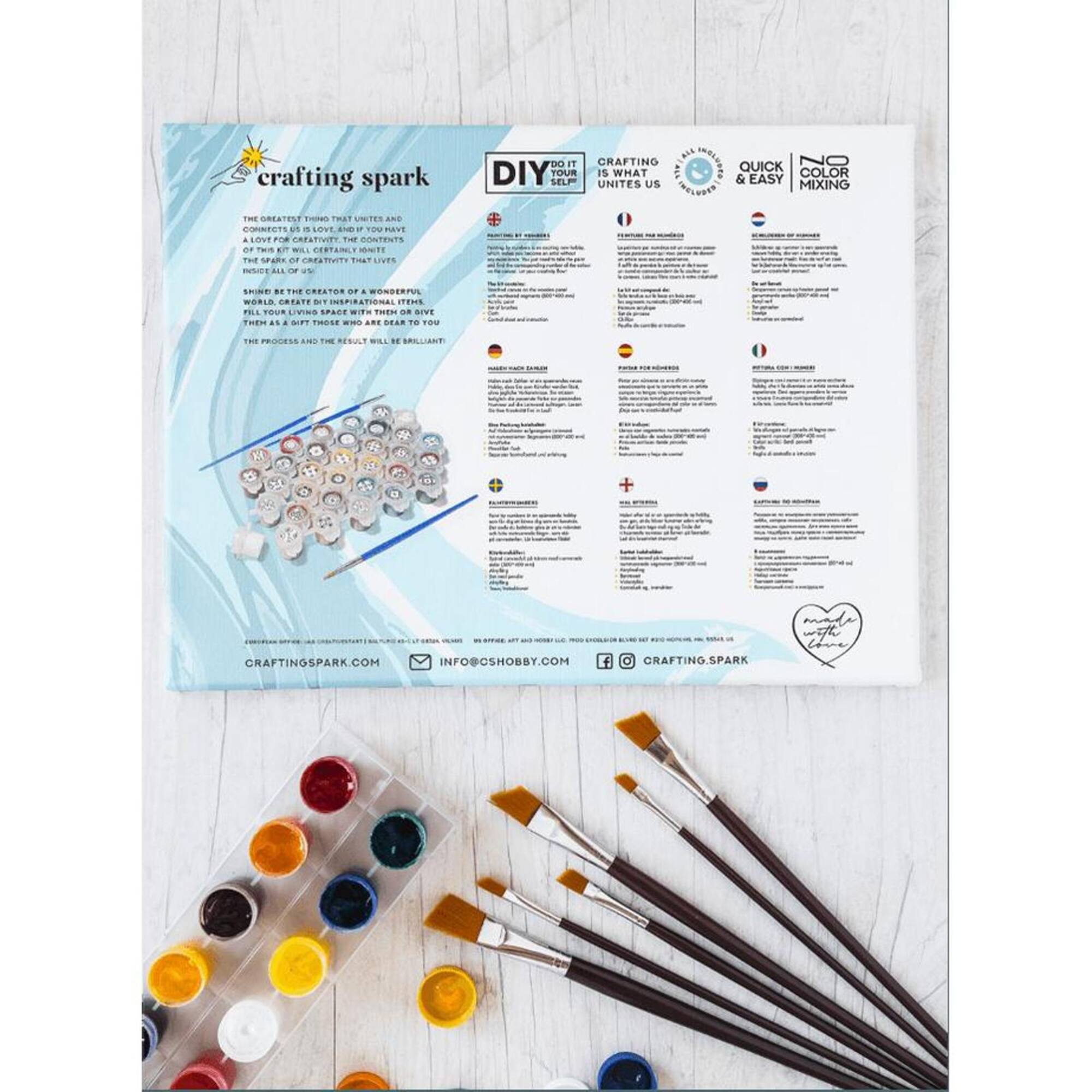 Crafting Spark White Swans Painting by Numbers Kit